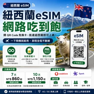 紐西蘭eSIM網路吃到飽
